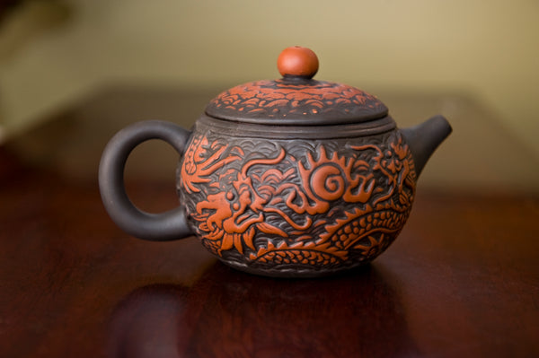 Yixing Clay Dragon Tea Pot